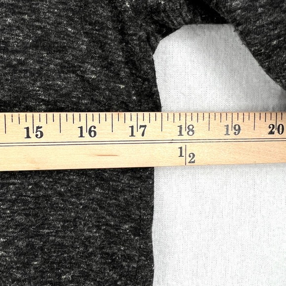 LNA Shirt Womens XS Gray Marl Black Scoop Back Sheer Panel Long Sleeve Top Tee - Picture 11 of 13